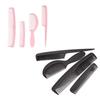 Pink Set 4pcs Black Hair Comb Barber Accessories Straightening Tool Styling