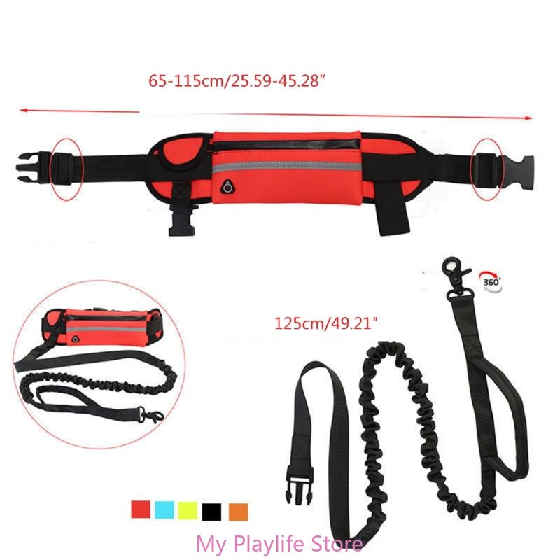 Reflective Waterproof Dog Walking Waist Bag +Leash Combo for Running Jogging Multifunctional Sports Pack Dog Leash