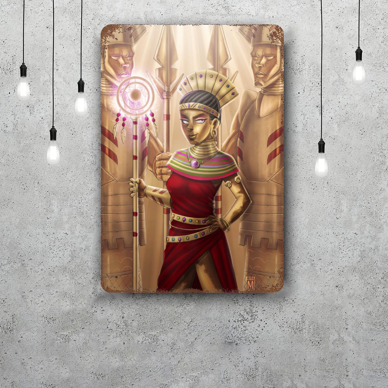 mansa musa Classic Poster Rusty Metal Plaque Retro Decorative Plate Bar Man Cave Garage Club Metal Sign Wall Decoration 20x30cm（7.8x11.8inch）