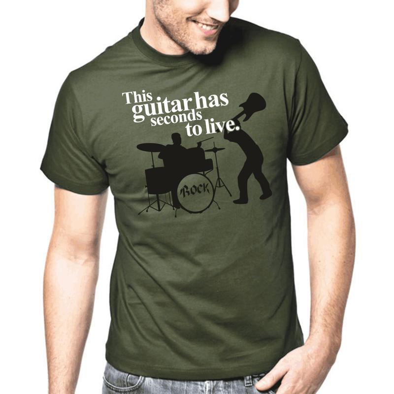 

This Guitar Has Seconds to Live Rock Sayings Gift Funny Fun Comedy T Shirt S разноцветный