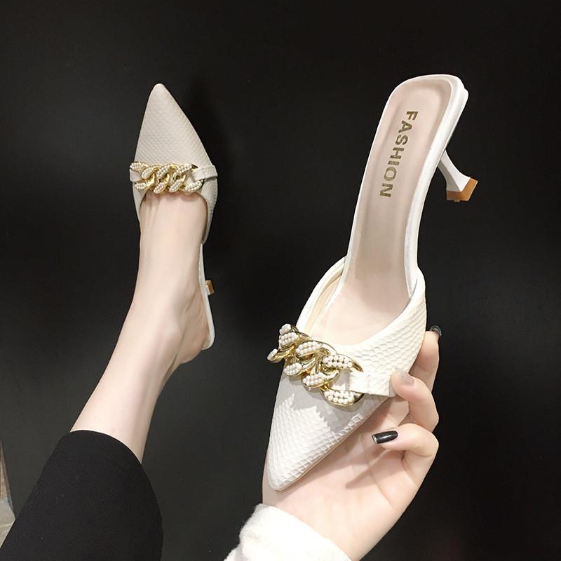 Summer Womens Mules With Rubber Sole And Pu Insole For Casual Outfits