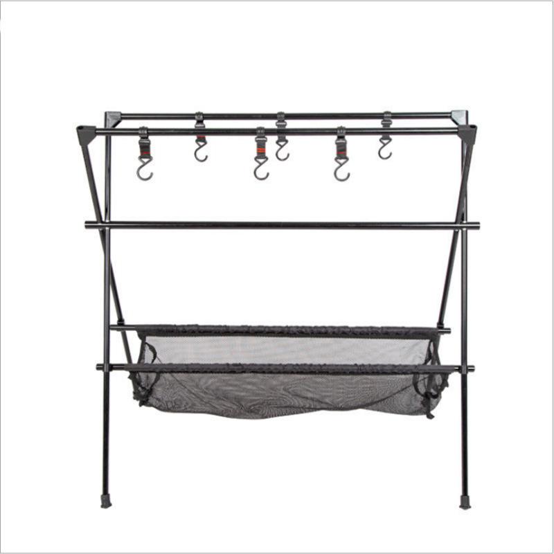 Aluminum Alloy Portable Folding Tripod Storage Rack for Outdoor Camping