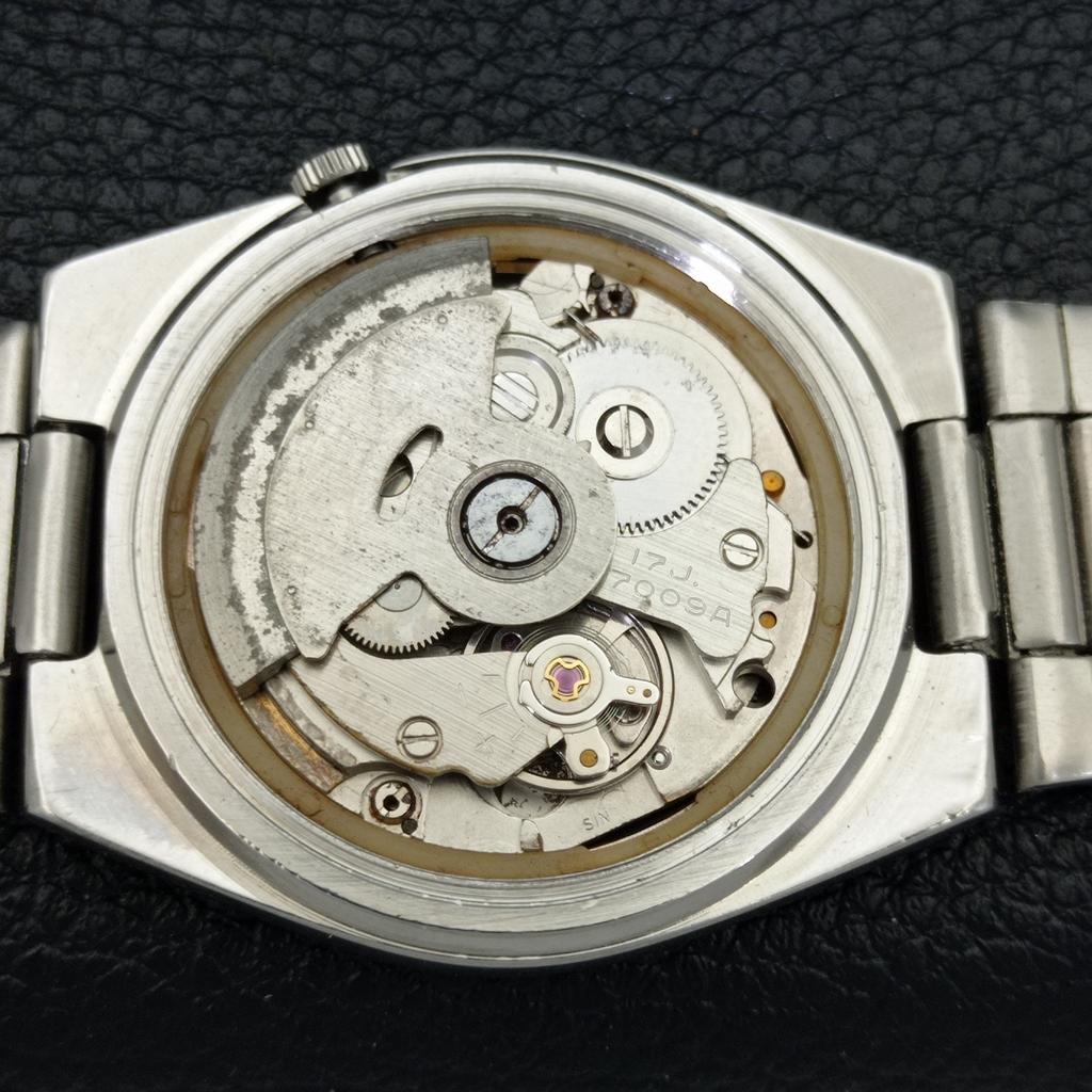 ORIGINAL VINTAGE SEIKO 5 AUTOMATIK JAPAN HERREN SCHWARZES ZIFFERBLATT UHR a500146-2 R151a-a500146