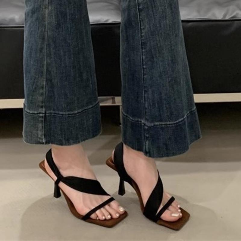 Summer Designer Fine Heel Heel Slippers Women Open Toe Casual Party Dress Sandals Shoes Zapatos De Mujer