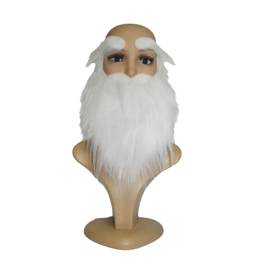 Costume Holiday Santa Accessory White Faux Beard Eyebrows Christmas Party Wear