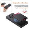 For Oppo Find N5 5G Magnetic Case Kickstand Denim Texture Leather Back Cover with Detachable Card Bag