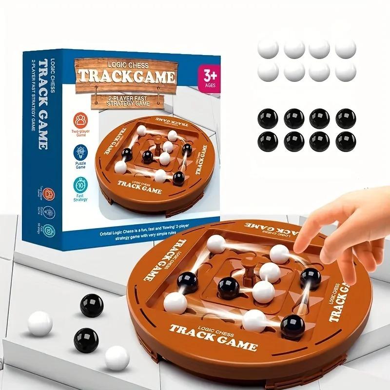 Logic Chess Track Game Two Player Fast Strategy Game Thinking Training Brain Boosting Intelligence Toy for Kids Family Party Fun