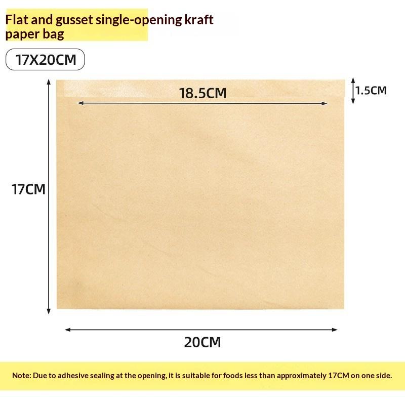 100Pcs Oilproof Kraft Paper Sandwich Wrappers Greaseproof Paper Bags Disposable Takeout Barbecue Pancakes Hamburger Pouch