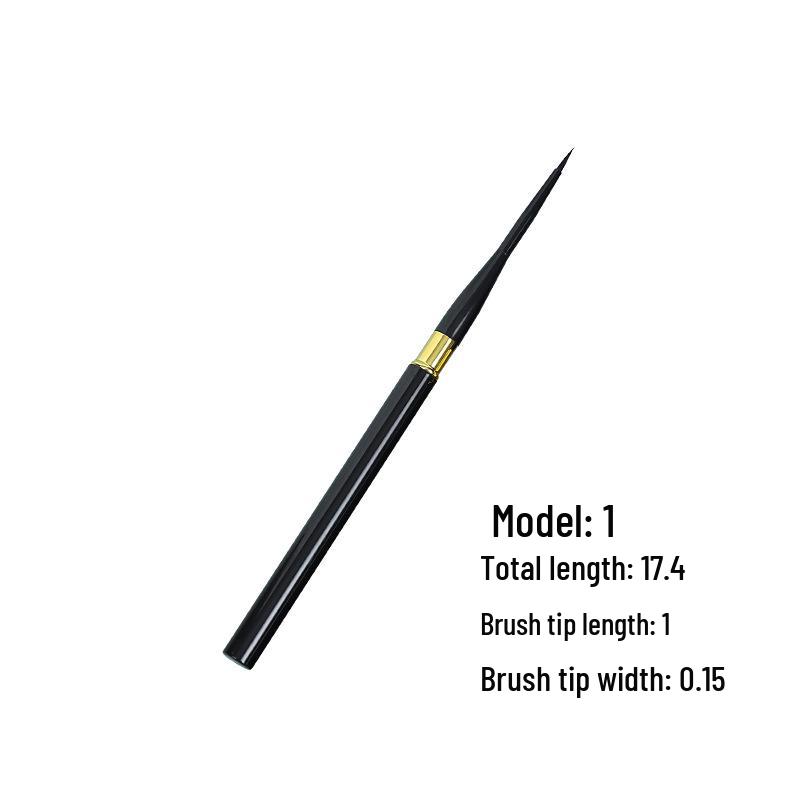 Black Swan Nylon Watercolor Brush - Round Tip, Aluminum Rod, Ideal for Digital Oil Painting, Art Students, Travel