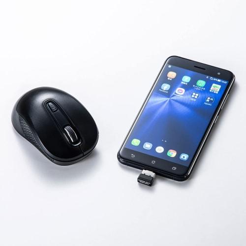 Sanwa Supply Wireless Type-C Blue LED Mouse (Black) MA-WBLC41BK
