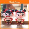 Cute Short Nezha Plush Stuffed Doll Keychain Pp Cotton Fill Backpack Decor