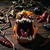 Halloween Pumpkin Monster Figurine Spooky Resin Desktop Decor Creative Party Ornament