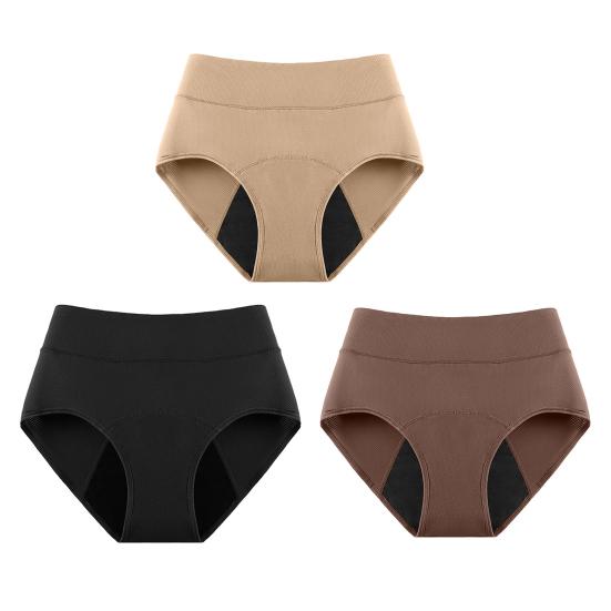 Absorbent Period Underwear for Women Heavy Flow Menstrual Postpartum Panties Ladies Leakproof Washable Briefs