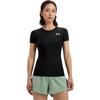 Under Armour HeatGear® OG Logo Print Crew Neck Slim Fit Short Sleeve T-Shirt Women Tops Black 1387562-001