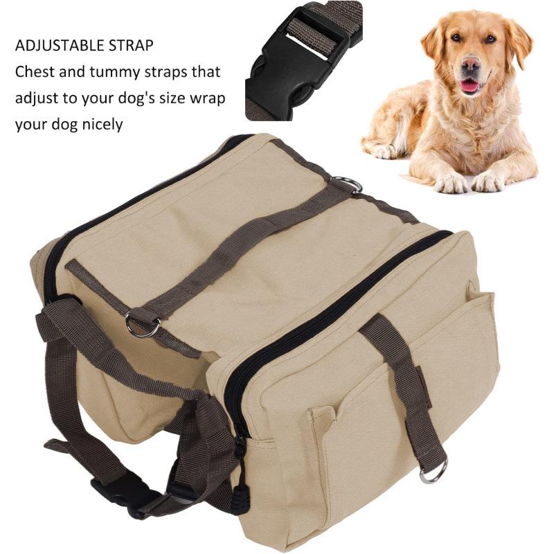 

Pet Hiking Backpack with Saddle Bags for Medium to Large Dogs - Multi-functional Travel Pack
