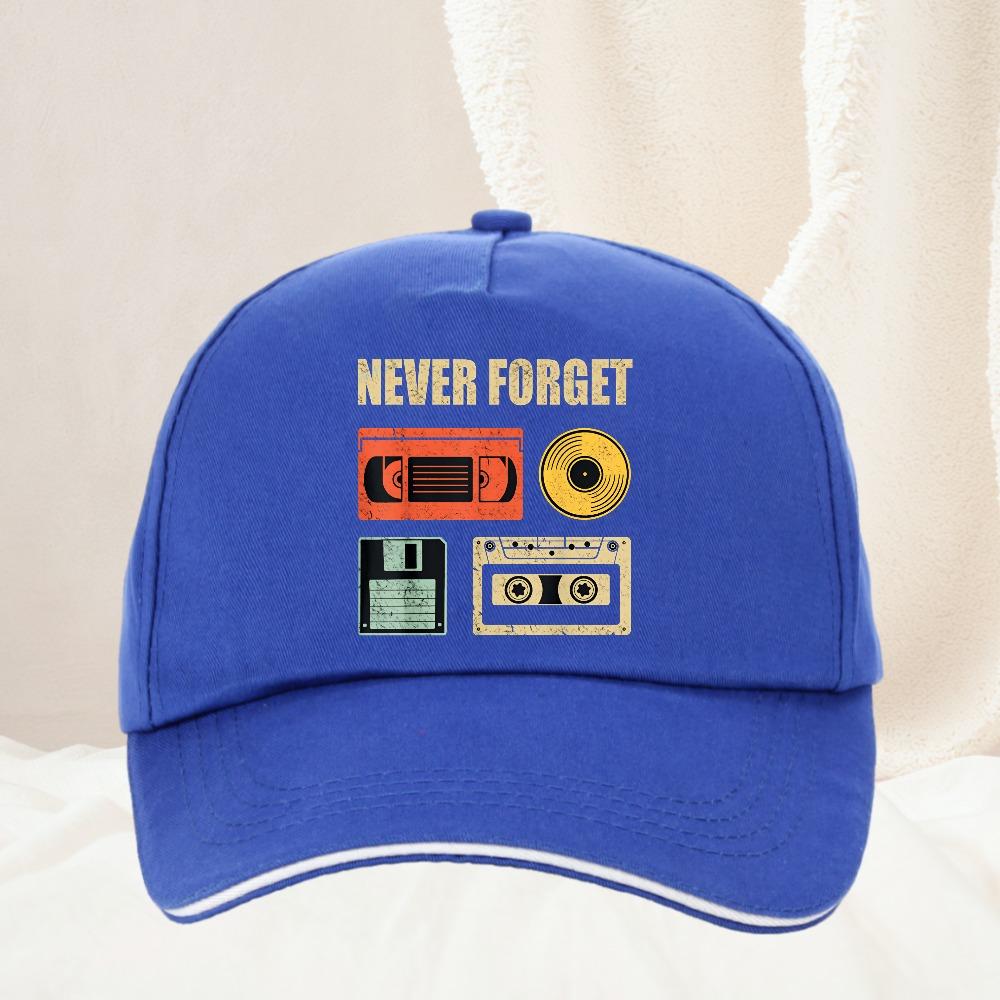 Never Forget The Old Radio Unisex Women Printing Baseball Cap Summer Couple Adjustable Golf Hat Snapback