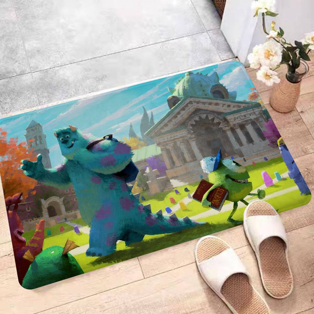 Animated Movie M-Monsters-Inc Door Mat Washable Non-Slip Living Room Sofa Chairs Area Mat Kitchen Doormat Area Rug