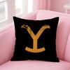 Western Drama Hit Y-Yellowstone Cushion Cover Pillow Case Soft Friendly Fabric & Concealed Zipper