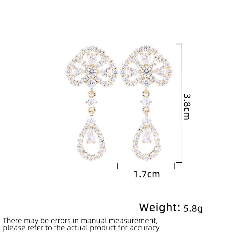 Women's Light Luxury Design Elegant Cloud Droplet Tassel Earrings Fashionable And Versatile Niche Design Earrings
