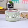 Ceramic Instant Noodle Bowl with Lid, Household Bowls, Microwave Soup, Student Nordic Simple Rice, Large Tableware