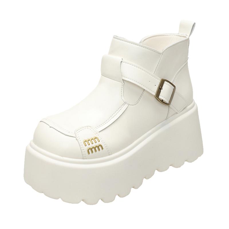 Fashion 2025 New Fashion Autumn Boots Shoes Women Ankle Boots Female Wedges Boots Women Chelsea Boot 10CM Platform Shoes Winter Warm