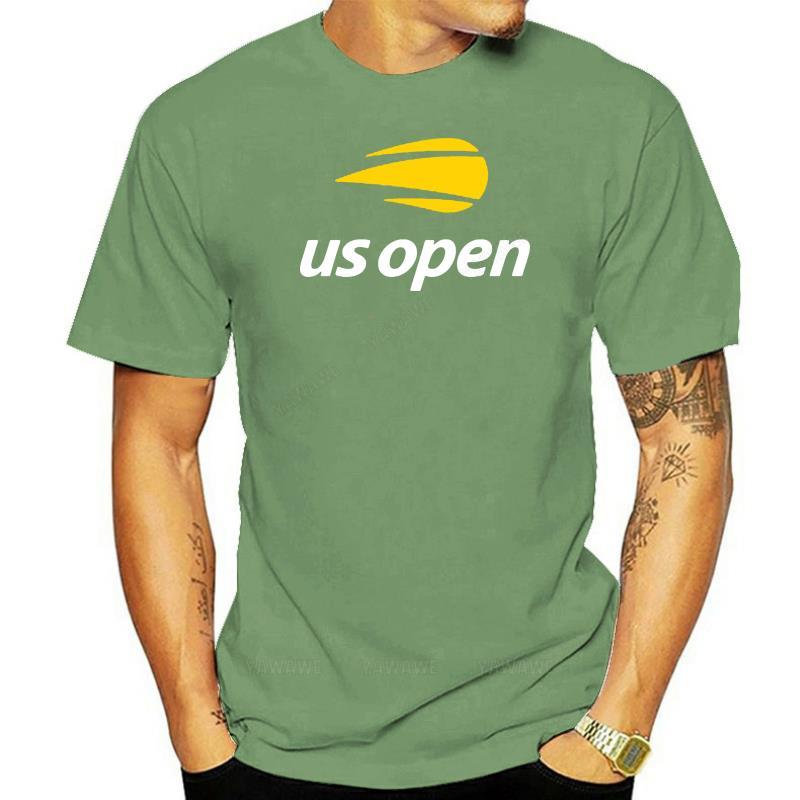 Мужские брендовые модные футболки Летние футболки Футболка для фаната US Open по теннису унисекс с круглым вырезом с коротким рукавом мужской повседневный топ S