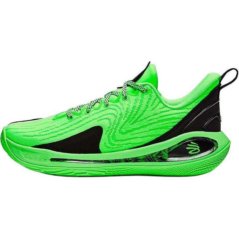 

new Under Armour Anti Slip Wear Resistant Low Top Children s Basketball Shoes Green/Black Teenagers 36