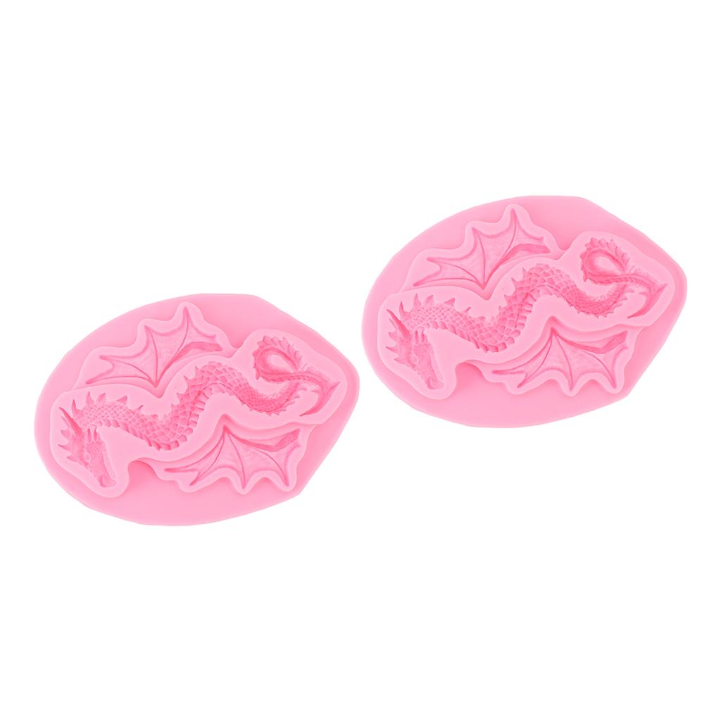2 Stück Fondant Silikonform Lebensmittelecht Sicher Geruchlos Weich DIY Kuchen Dekorationsform für Bastelprojekte