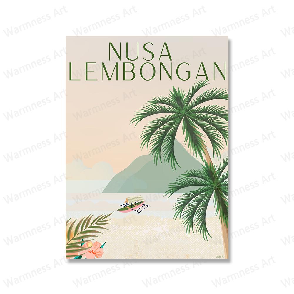 Landscape Wall Art Canvas Posters Nordic Prints Travel Bali Beach Sea Painting Pictures for Modern Living Room Home Decoration No Frame