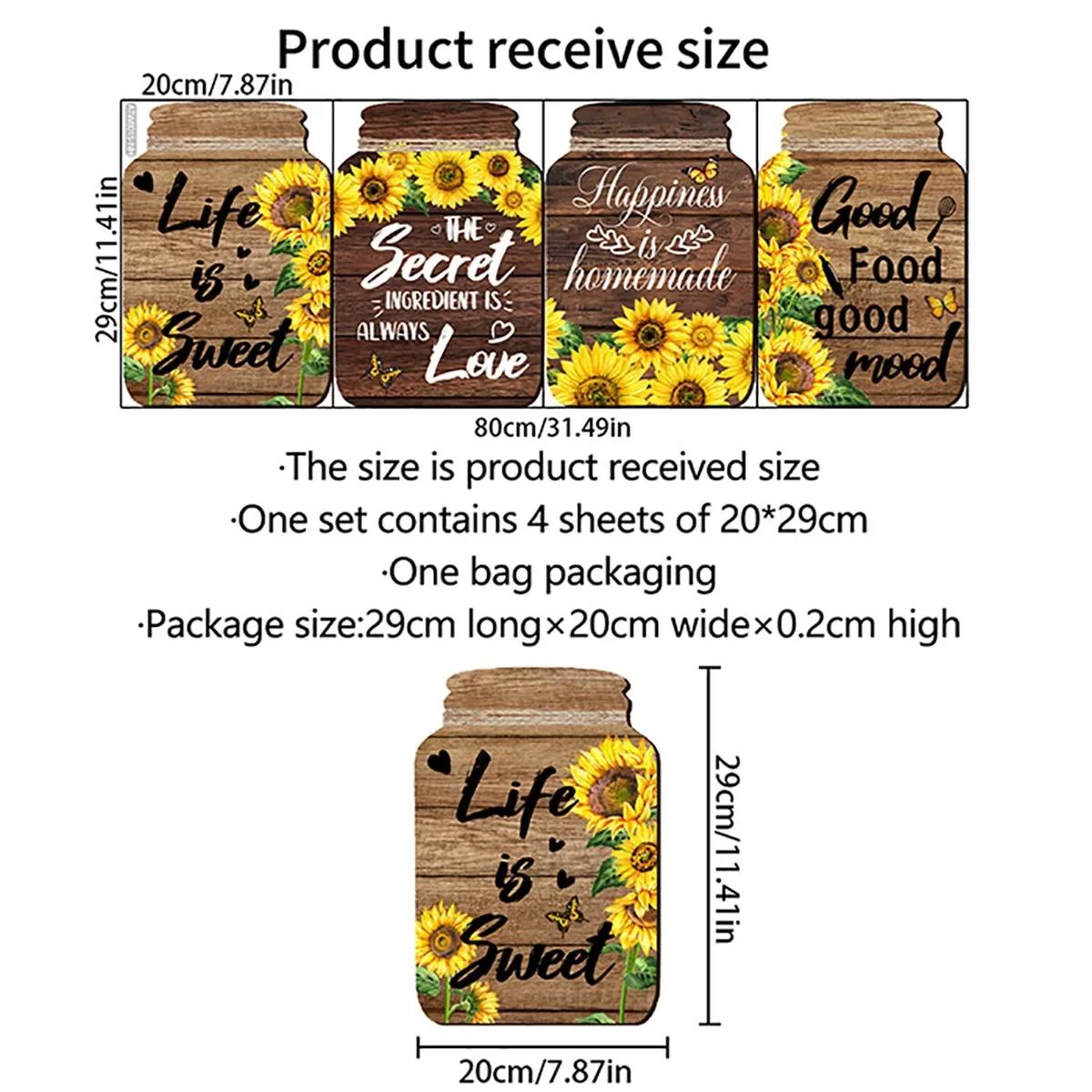 

Новый стиль Подсолнух Английская настенная наклейка, самоклеящаяся настенная наклейка для дома для ресторанов и кухонных фоновых стен