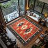 RAKKS Moroccan Red Area Rug with Non-Slip Backing, Ideal for Living Room, Dining Room, Bedroom - Vintage, Easy Clean, Durable,