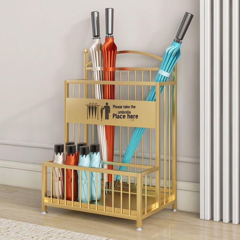 Commercial Umbrella Storage Rack for Hotel, Lobby, Classroom, or Office - Large Capacity Draining Shelf