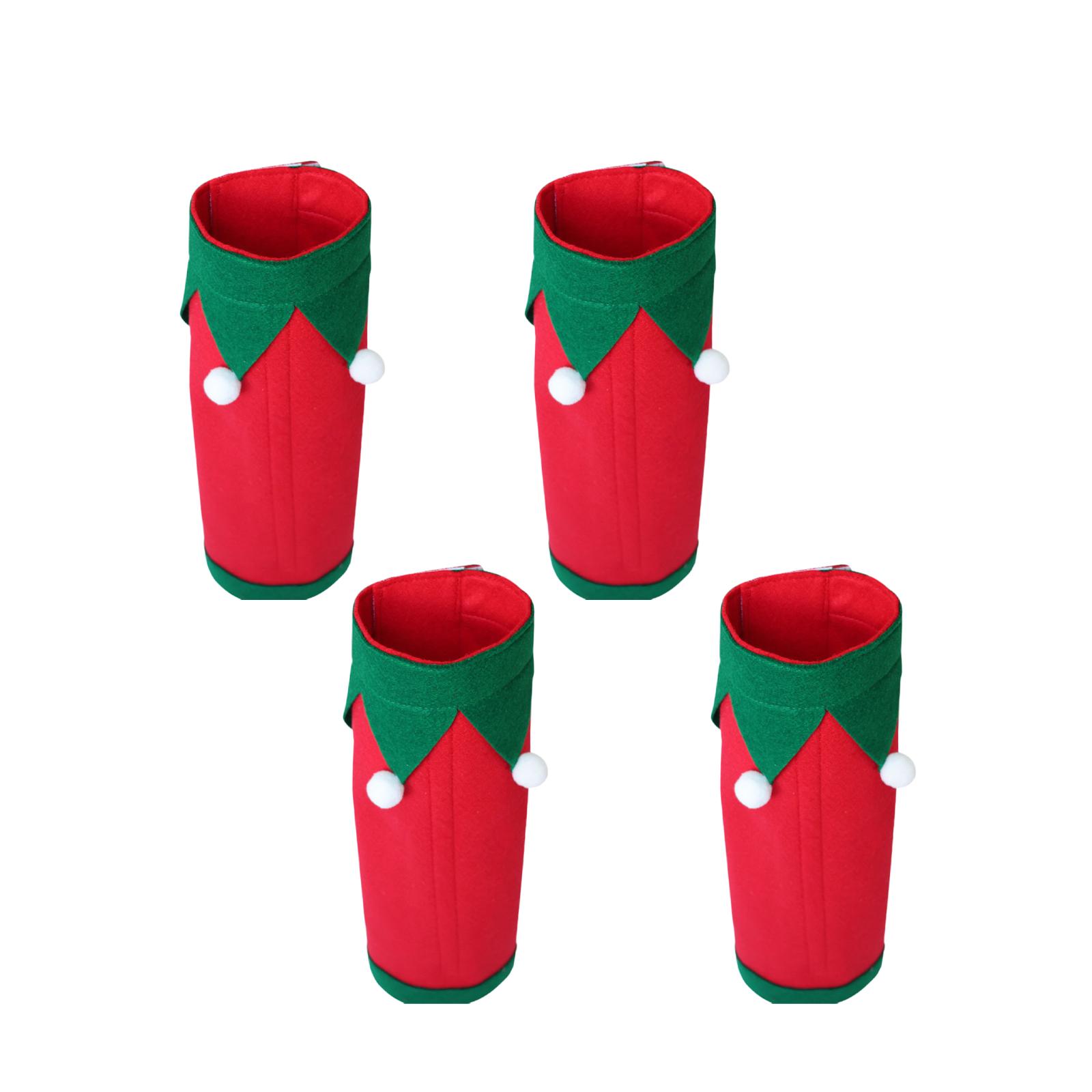 Christmas Horse Leg Wraps Polyester Warming Leggings Accessories Leg Guard Protector for Festive Equestrian Supplies красный