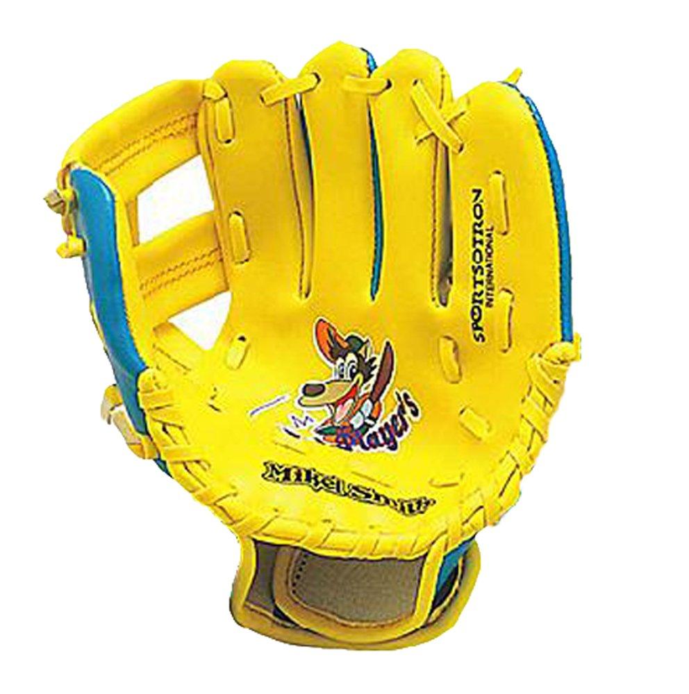 UNIX Baseball Player Glove with Soft Yellow x Blue Kids' Ball, BG8031,