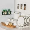 2 Pieces Wall Mounted Spice Jar Holder Adjustable Spice Rack Organizer for Improve Your Kitchen Efficiency