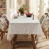 Lace Tablecloth, Wedding Rectangular Table Cloth, Vintage Embossed Floral Lace Table Cover for Tea Party Reception Home Decor
