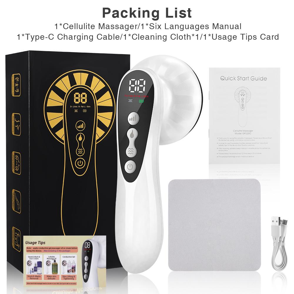 Electric Cellulite Massager Remover Body Sculpting Machine Cordless Electric Body Slimming Massage for Belly Waist Arm Leg Butt