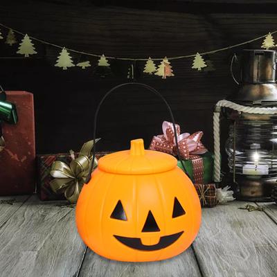 Halloween Pumpkin Bucket Candy Props Basket Portable Decor Gift