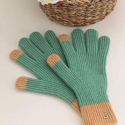 38comeoncommon Symbol Fingerhole Gloves (Green)