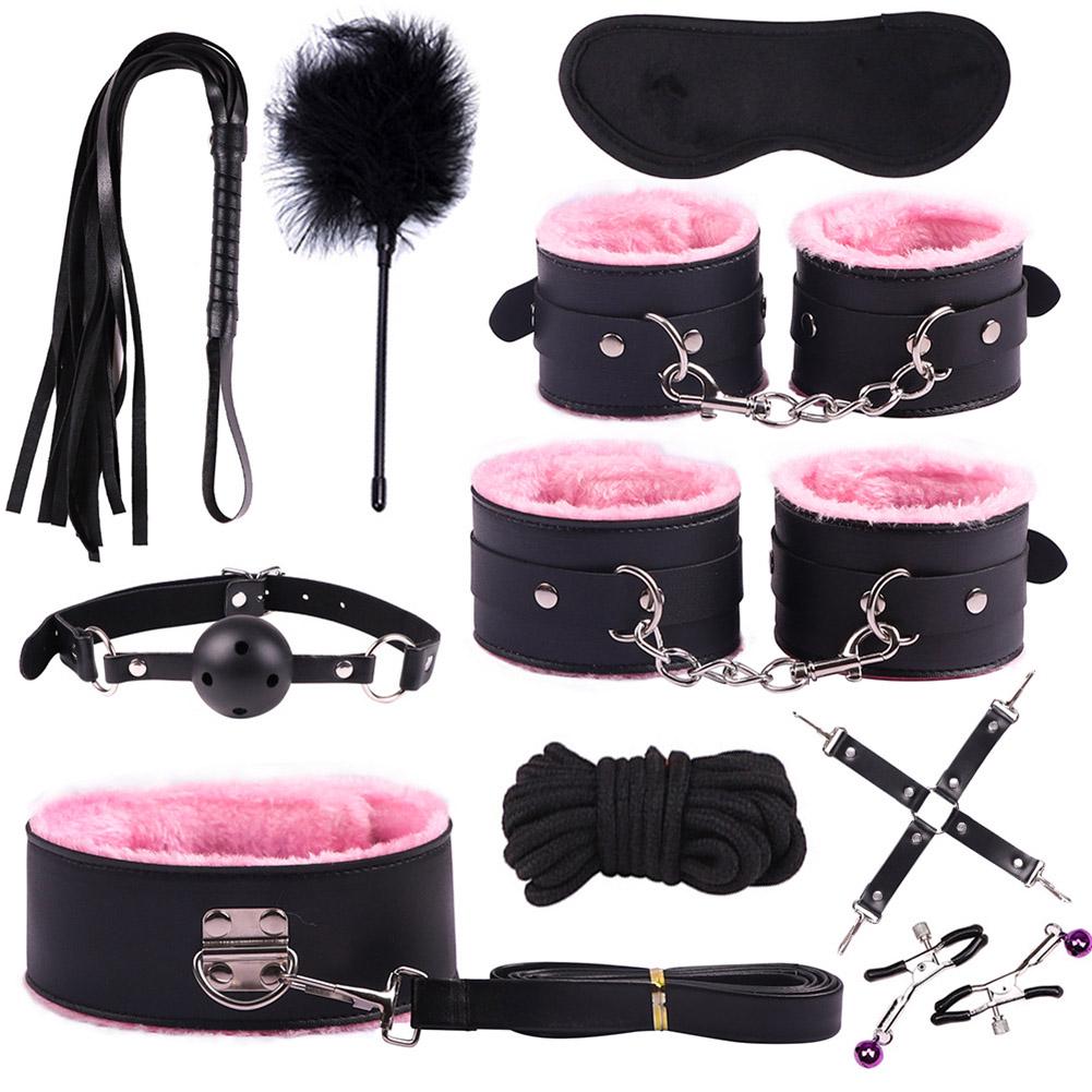 10Pcs Whip Sex Footcuffs Toys Bondage Intimate Adult Set