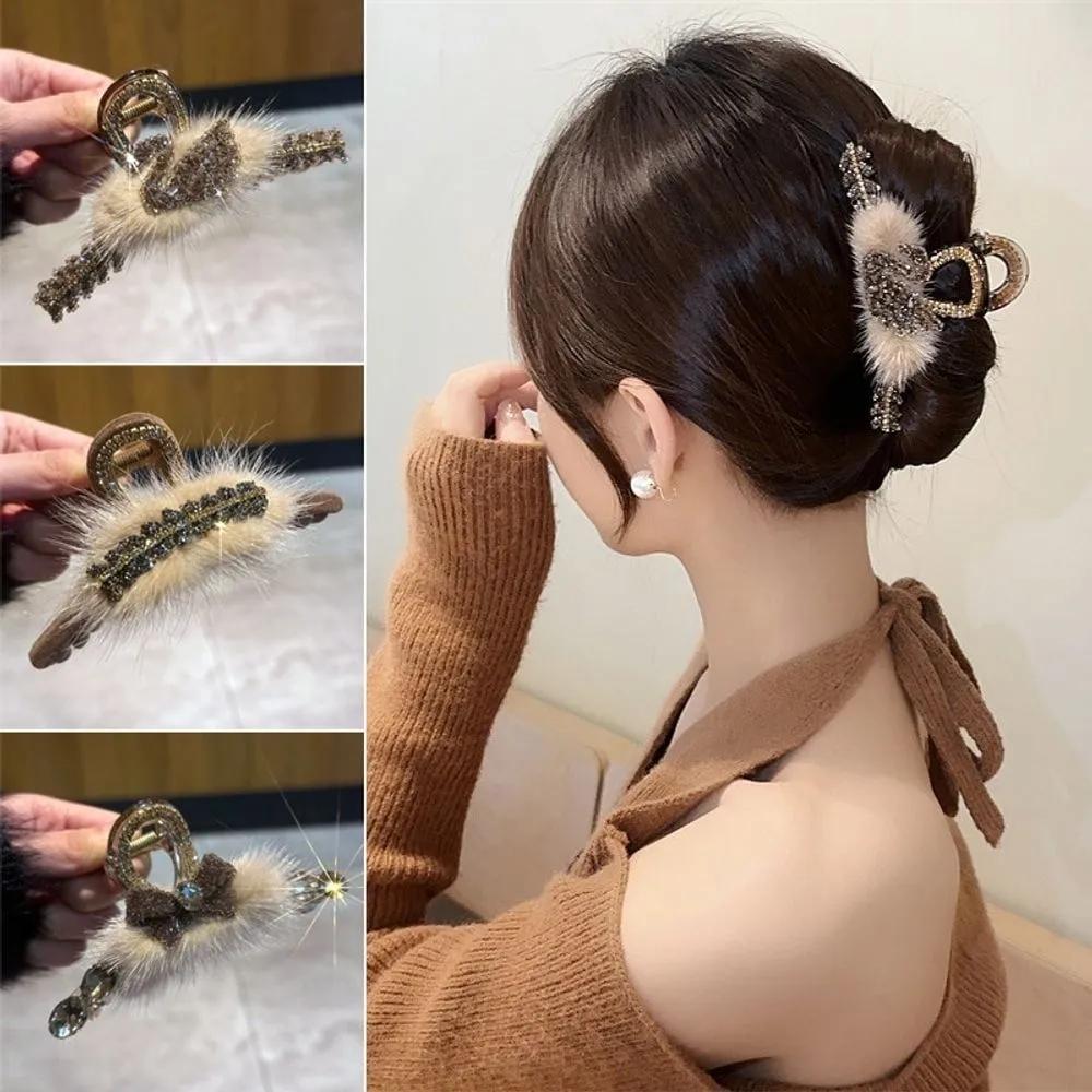 Point Shape Cubic Fur Claw Clip Daily umbrage