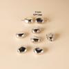 10 Irregular White Acrylic Silver Spacer Beads for DIY Jewelry and Earrings