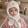 Plyšová čepice na ochranu uší Udržuje teplo Kapuce Šála Pulovr Čepice Roztomilá Kukla Venkovní