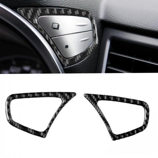 2Pcs Carbon Fiber Speedometer Upper Cover Trim For Infiniti FX35/37/50 QX70