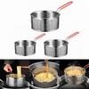 Durable Stainless Steels Fry Basket Home Restaurant Use Round Deep Fry Basket