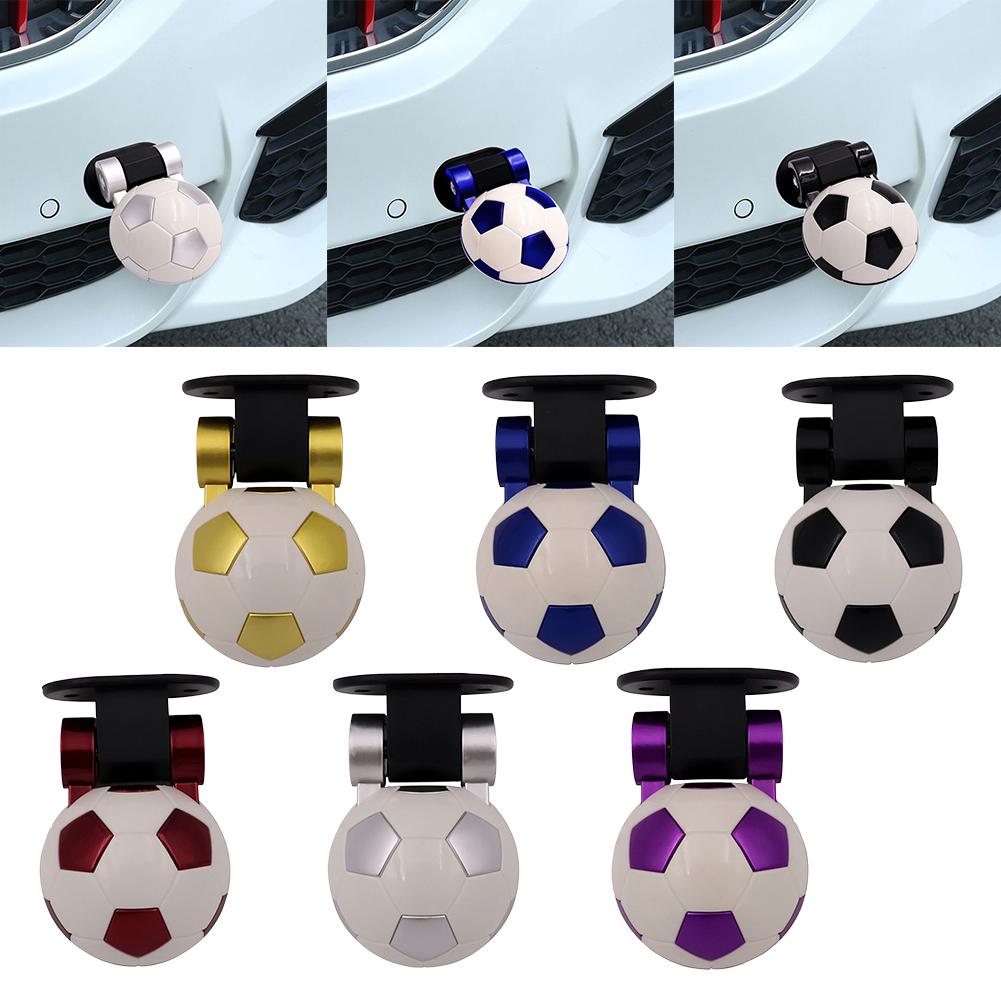 Soccer Football Shaped Car Track Tow Hook Look Car Auto Vehicle Tuning Sticker Decoration Accessories Universal