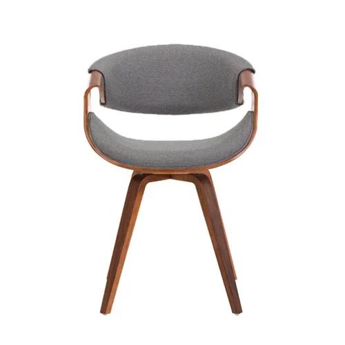 Nordic Kitchen Dining Chair - Simple Solid Wood Design with Leather Accent, Perfect for Home, Balcony & Leisure Writing