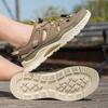 Mens Leather Beach Sandals Quick Dry Water Shoes Non Slip Summer Outdoor Walking Flip Flop Cool Casual Sandalias Man Beach Flats