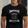Hello Darkness My Old Friend Funny Guiness Men's Cotton Moto T-Shirt Fashionable Casual Summer