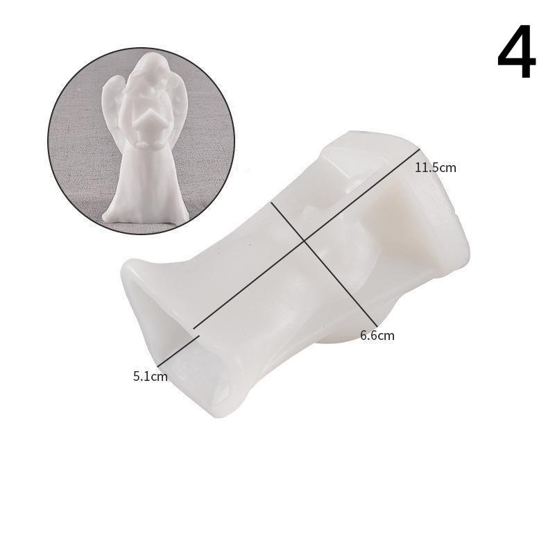 

Многостильная силиконовая форма для свечей в форме ангела, маленькая девочка с крыльями, держащая любовную книгу, цветы, гипсовая смола, форма для льда, домашний декор, подарок 4